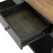 Neue Mills Weathered Black/Brown Sofa Table - FM40009BK-S