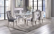 Neuveville White/Chrome Dining Table - CM3903WH-T-TABLE