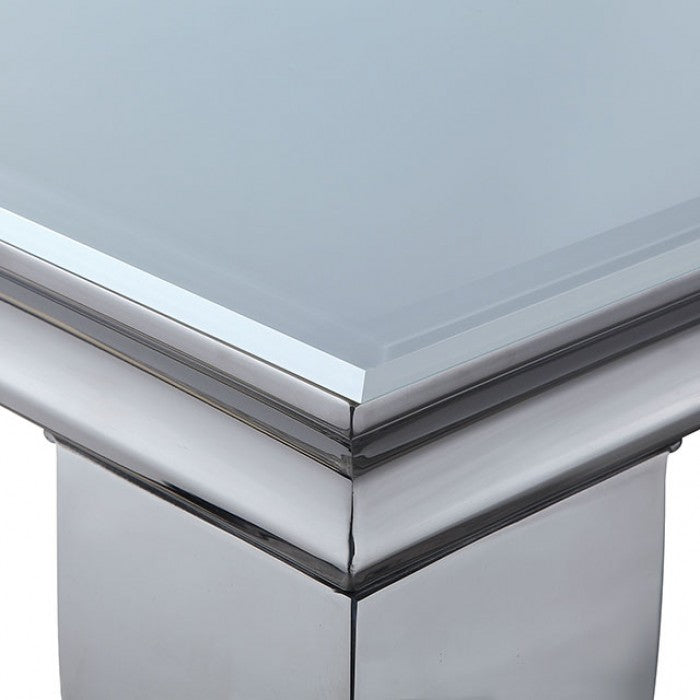 Neuveville White/Chrome Dining Table - CM3903WH-T-TABLE