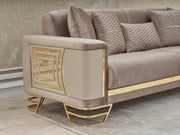 Neva 3-pieces (Sofa & Loveseat & Chair) Livingroom in Beige - 200-SER-NEV-VELVET260-321