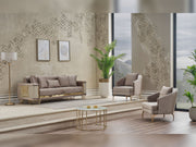 Neva Convertible Sofa in Light Grey - 200-SER-NEV-VELVET938-3