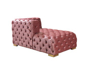 Neva Pink Velvet Double Chaise 138" Sectional [ETA: 8/23] - Gate FurnitureSectional