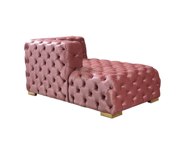 Neva Pink Velvet Double Chaise 138" Sectional [ETA: 8/23] - Gate FurnitureSectional
