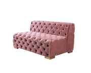 Neva Pink Velvet Double Chaise 138" Sectional [ETA: 8/23] - Gate FurnitureSectional