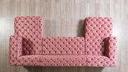 Neva Pink Velvet Double Chaise 138" Sectional [ETA: 8/23] - Gate FurnitureSectional