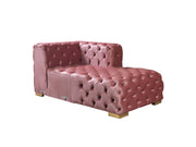 Neva Pink Velvet Double Chaise 138" Sectional [ETA: 8/23] - Gate FurnitureSectional