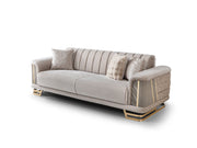 Nevada 3-pieces (Sofa & Loveseat & Chair) Livingroom Set in Beige - 200-ST-NEV-FLORIA07-321