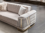 Nevada 3-pieces (Sofa & Loveseat & Chair) Livingroom Set in Beige - 200-ST-NEV-FLORIA07-321