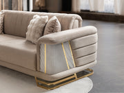 Nevada 3-pieces (Sofa & Loveseat & Chair) Livingroom Set in Cream - 200-ST-NEV-KENZO20-321