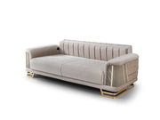 Nevada 3-pieces (Sofa & Loveseat & Chair) Livingroom Set in Cream - 200-ST-NEV-KENZO20-321