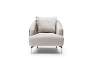 Nevada 3-pieces (Sofa & Loveseat & Chair) Livingroom Set in Cream - 200-ST-NEV-KENZO20-321