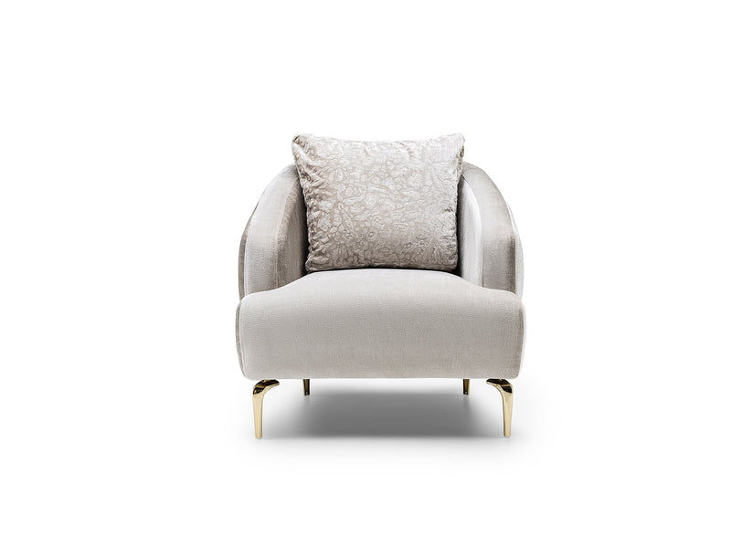 Nevada 3-pieces (Sofa & Loveseat & Chair) Livingroom Set in Cream - 200-ST-NEV-KENZO20-321