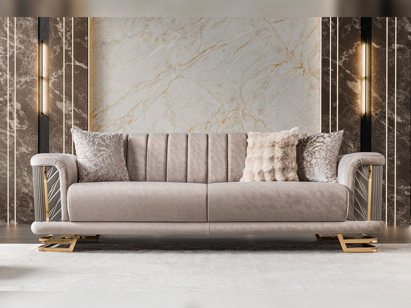 Nevada Convertible Loveseat in Cream - 200-ST-NEV-KENZO20-2