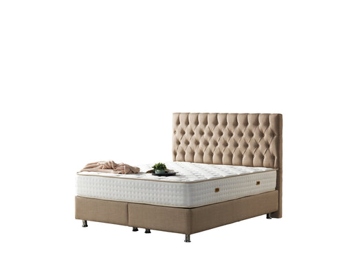 Nevada Storage Bed With Headboard Cream - Full in Cream - 110-NEV-CREAM-140-SB