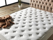 Nevada Storage Bed With Headboard Cream - King in Cream - 110-NEV-CREAM-200-SB