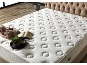 Nevada Storage Bed With Headboard Cream - King in Cream - 110-NEV-CREAM-200-SB