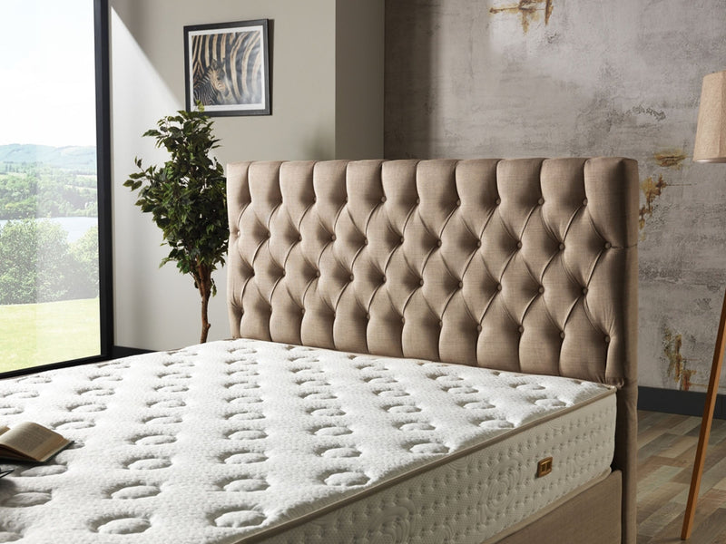 Nevada Storage Bed With Headboard Cream - Twin in Cream - 110-NEV-CREAM-100-SB