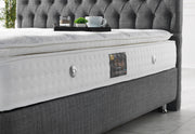 Nevada Storage Bed With Headboard Grey - King in Grey - 110-NEV-GREY-200-SB