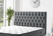 Nevada Storage Bed With Headboard Grey - Queen in Grey - 110-NEV-GREY-150-SB