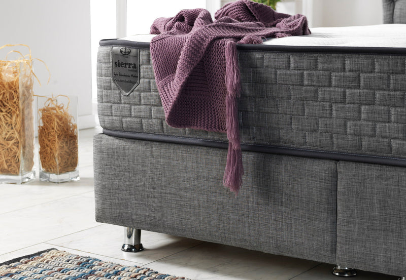 Nevada Storage Bed With Headboard Grey - Twin in Grey - 110-NEV-GREY-100-SB