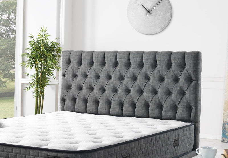 Nevada Storage Bed With Headboard Grey - Twin in Grey - 110-NEV-GREY-100-SB