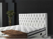 Nevada Storage Bed With Headboard White Vinyl - King in White - 110-NEV-WHIPU-200-SB