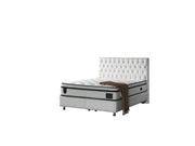 Nevada Storage Bed With Headboard White Vinyl - Queen in White - 110-NEV-WHIPU-150-SB