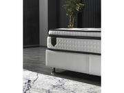 Nevada Storage Bed With Headboard White Vinyl - Queen in White - 110-NEV-WHIPU-150-SB