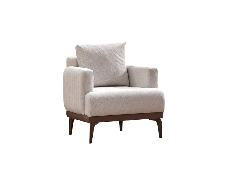 New Mood 3-pieces (Sofa & Loveseat & Chair) Livingroom Set Cream in Cream - 101-MOO-SOFT01-321