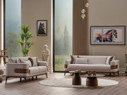 New Mood 3-pieces (Sofa & Loveseat & Chair) Livingroom Set Cream in Cream - 101-MOO-SOFT01-321