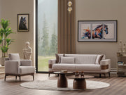 New Mood 3-pieces (Sofa & Loveseat & Chair) Livingroom Set Cream in Cream - 101-MOO-SOFT01-321