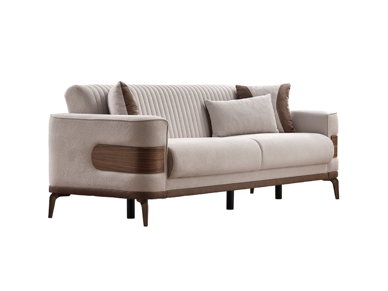 New Mood 3-pieces (Sofa & Loveseat & Chair) Livingroom Set Cream in Cream - 101-MOO-SOFT01-321