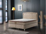 New Silver Storage Bed With Headboard - Twin in Beige - 200-ELIF-NEW-90-EY167-SB