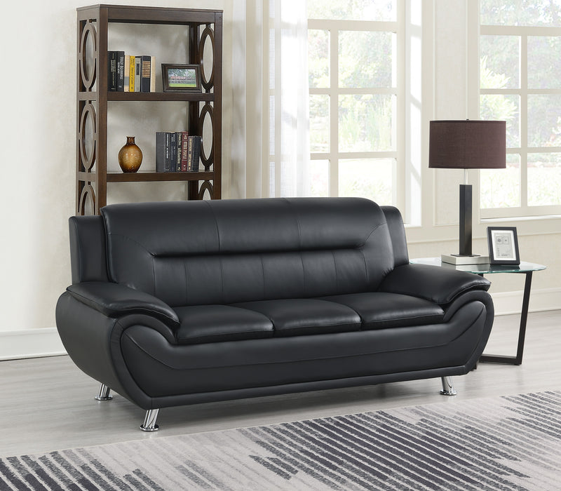 New York Black Sofa & Loveseat - NEW-YORK-BK-SLS