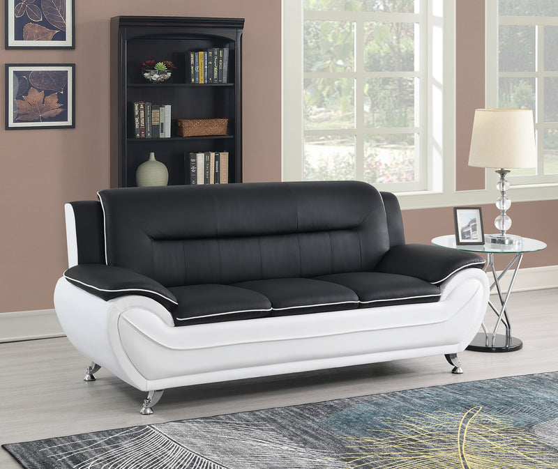New York Black & White Sofa - NEW-YORK-BLKWH-SF