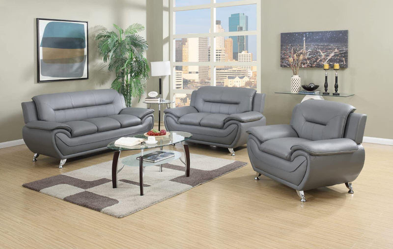 New York Gray Sofa & Loveseat & Chair - NEW-YORK-GY-SLC