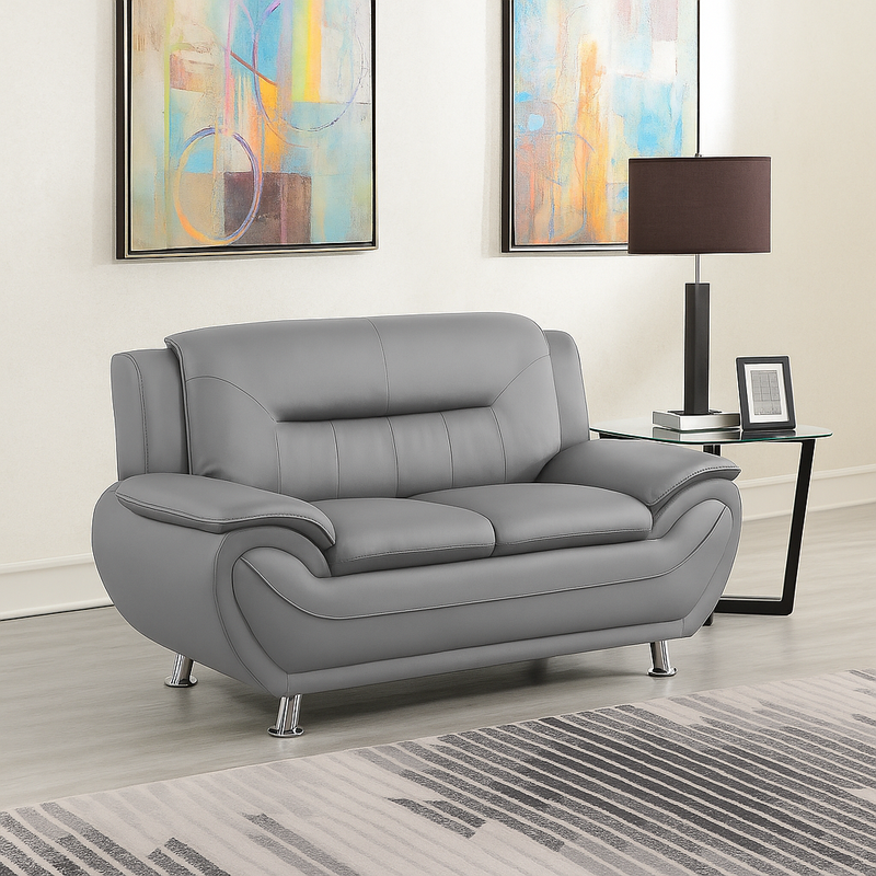 New York Gray Sofa & Loveseat - NEW-YORK-GY-SLS