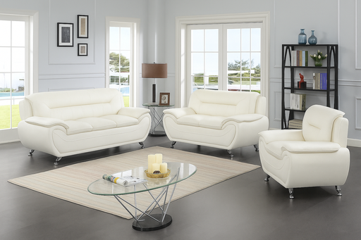 New York White Sofa & Loveseat & Chair - NEW-YORK-WT-SLC