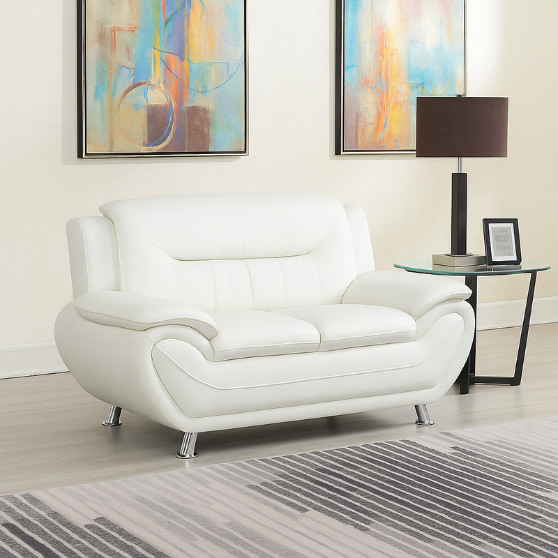New York White Sofa & Loveseat & Chair - NEW-YORK-WT-SLC