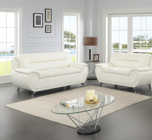 New York White Sofa & Loveseat - NEW-YORK-WT-SLS