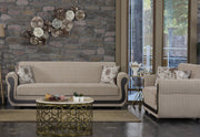 Newark Beige Sleeper Living Room Set - Gate FurnitureLiving Room Set