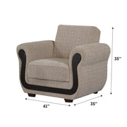 Newark Beige Sleeper Living Room Set - Gate FurnitureLiving Room Set