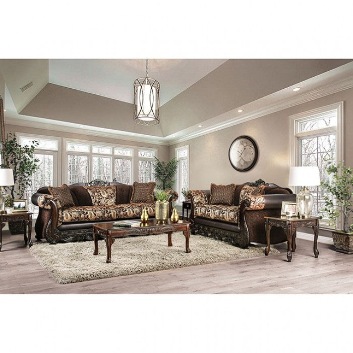 Newdale Brown/Gold Sofa - SM6427-SF
