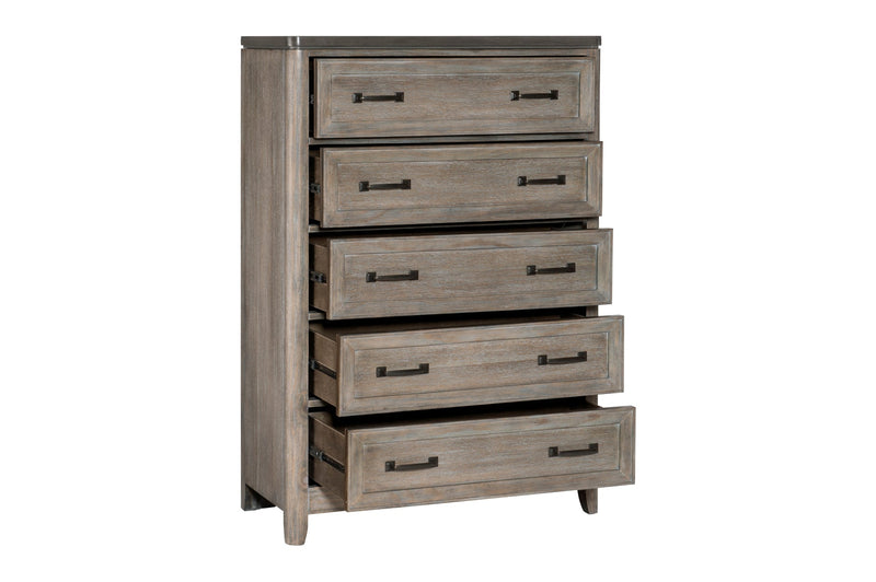 Newell Light Brown Upholstered Panel Bedroom Set - Gate FurnitureBedroom Set