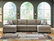 Newellen Hemp 3-Piece Sectional with Double Chaise - 48404S3
