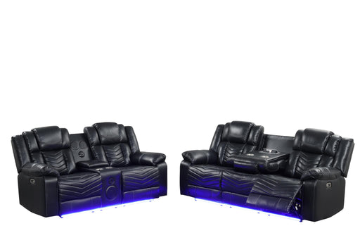 Newnan - Black Color, Power Reclining, Drop-Down Table, Power Source, Console, Bluetooth Speaker, Subwoofer, Cup Holder, Built-in Tube LED Light, USB Charger, Zero Gravity - L680-SL