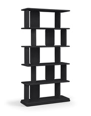 Nexa Solid Wood Bookcase / Shelving in Black - 77065Black