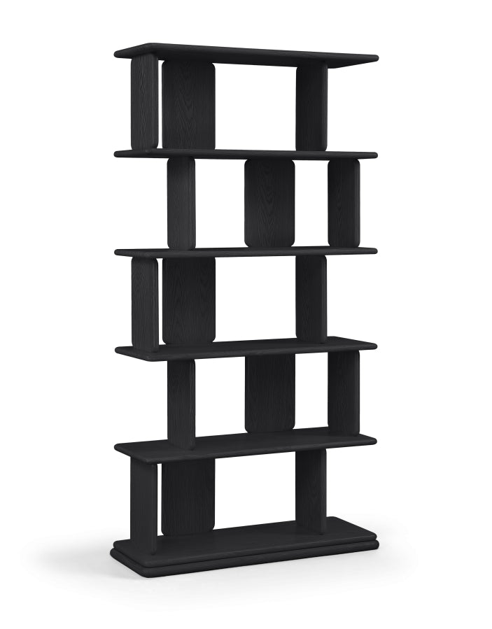 Nexa Solid Wood Bookcase / Shelving in Black - 77065Black