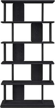 Nexa Solid Wood Bookcase / Shelving in Black - 77065Black