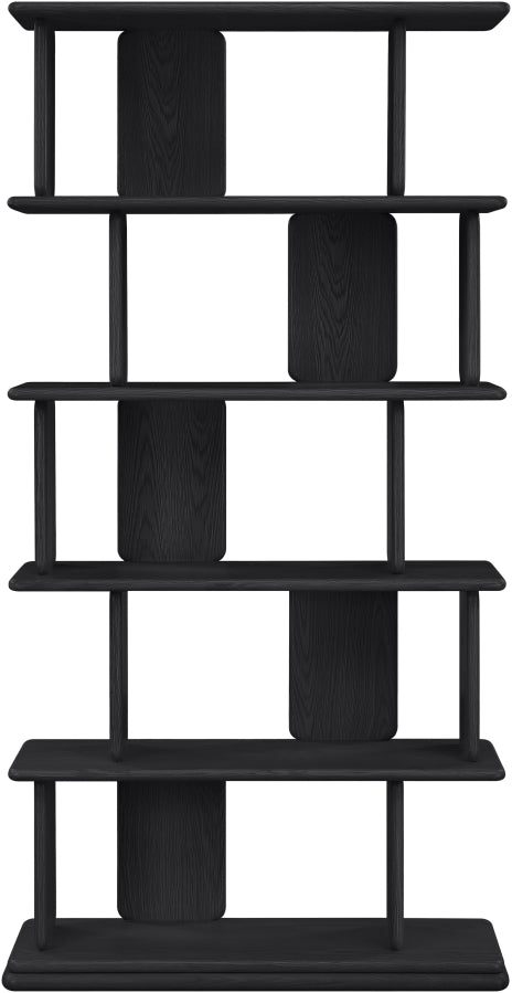 Nexa Solid Wood Bookcase / Shelving in Black - 77065Black